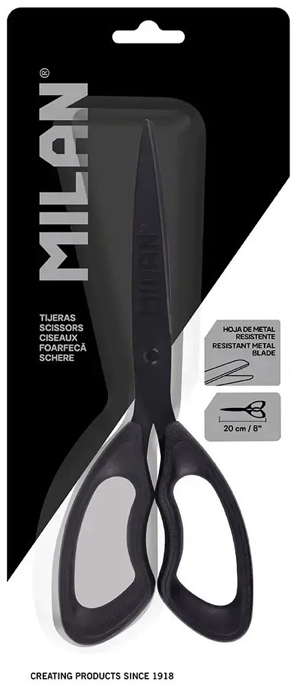Ножницы канцелярские Milan BWM10537DW, 20 см, черный купить,NaN