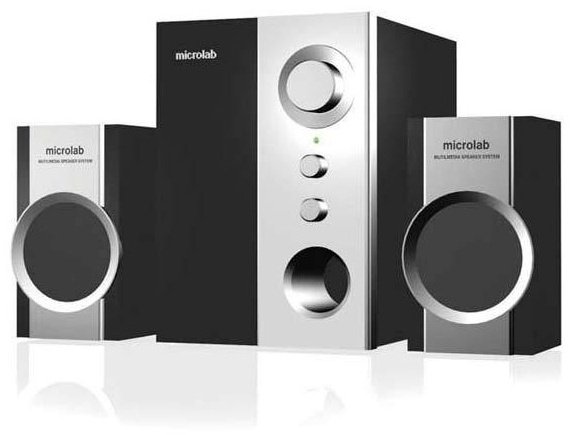 Компьютерные колонки Microlab M-590 черный, серебристый - ForteMarket Компьютерные колонки Microlab M-590 черный, серебристый купить,18490