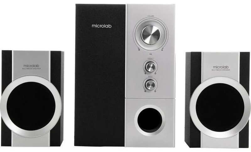 Компьютерные колонки Microlab M-590 черный, серебристый - ForteMarket Компьютерные колонки Microlab M-590 черный, серебристый купить,18490