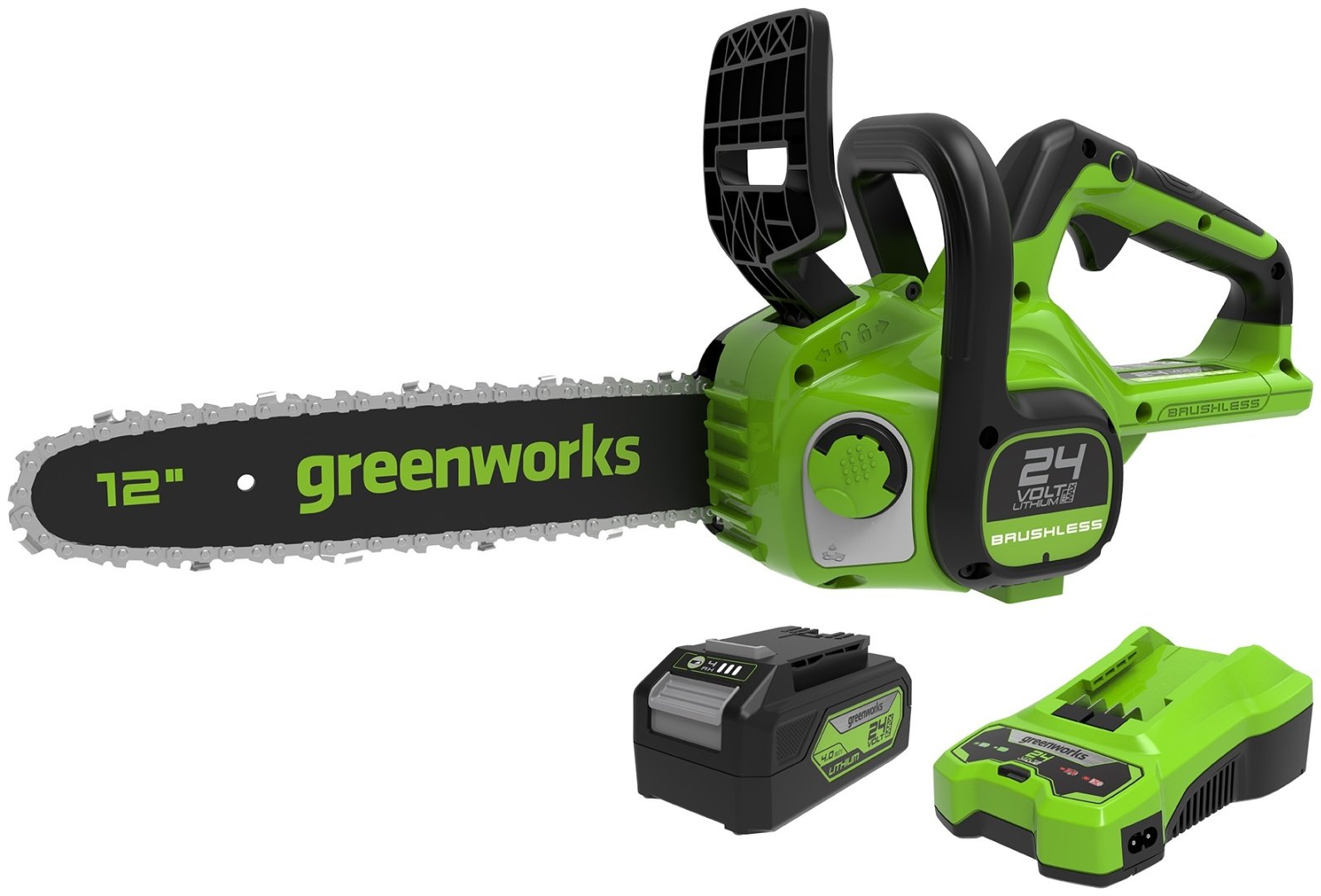 Аккумуляторная цепная пила Greenworks GD24CS30K4 (2007007UB)