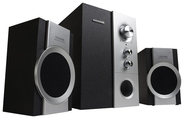 Компьютерные колонки Microlab M-590 черный, серебристый - ForteMarket Компьютерные колонки Microlab M-590 черный, серебристый купить,18490