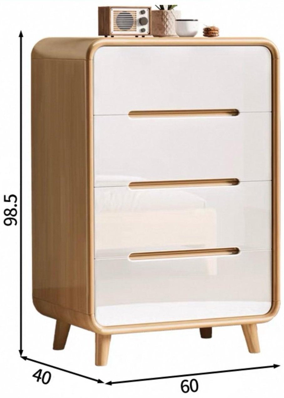 Комод SD-1233, 60x40x98 см, белый, коричневый купить,NaN