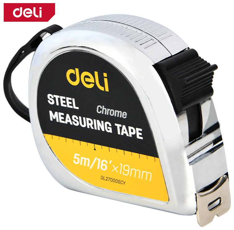 DELI рулетка строительная DL270005CY, 5 м х 19 мм