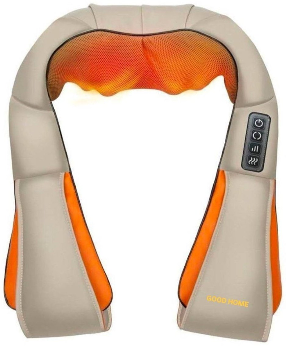 GOOD HOME Neck Kneading массажный воротник для спины, для ног, для шеи, 3D-массаж, бежевый