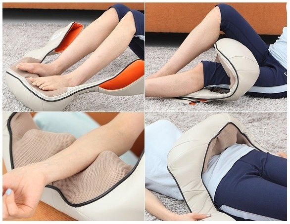 GOOD HOME Neck Kneading массажный воротник для спины, для ног, для шеи, 3D-массаж, бежевый