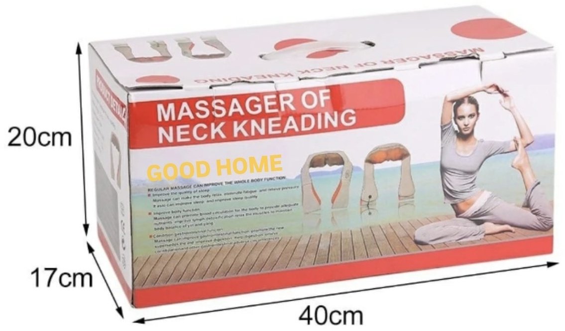 GOOD HOME Neck Kneading массажный воротник для спины, для ног, для шеи, 3D-массаж, бежевый