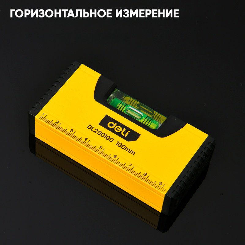 DELI уровень пузырьковый DL290100 10 см купить,NaN