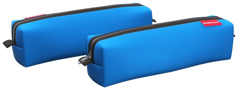 Пенал Erich Krause Neon Blue, застежка молния, синий купить,NaN
