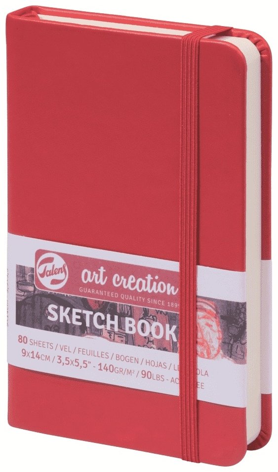 Скетчбук Art Creation однотонный, A6, 80 л, красный купить,NaN