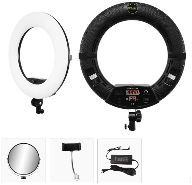 Кольцевая лампа Yidoblo FD-480II black купить,NaN