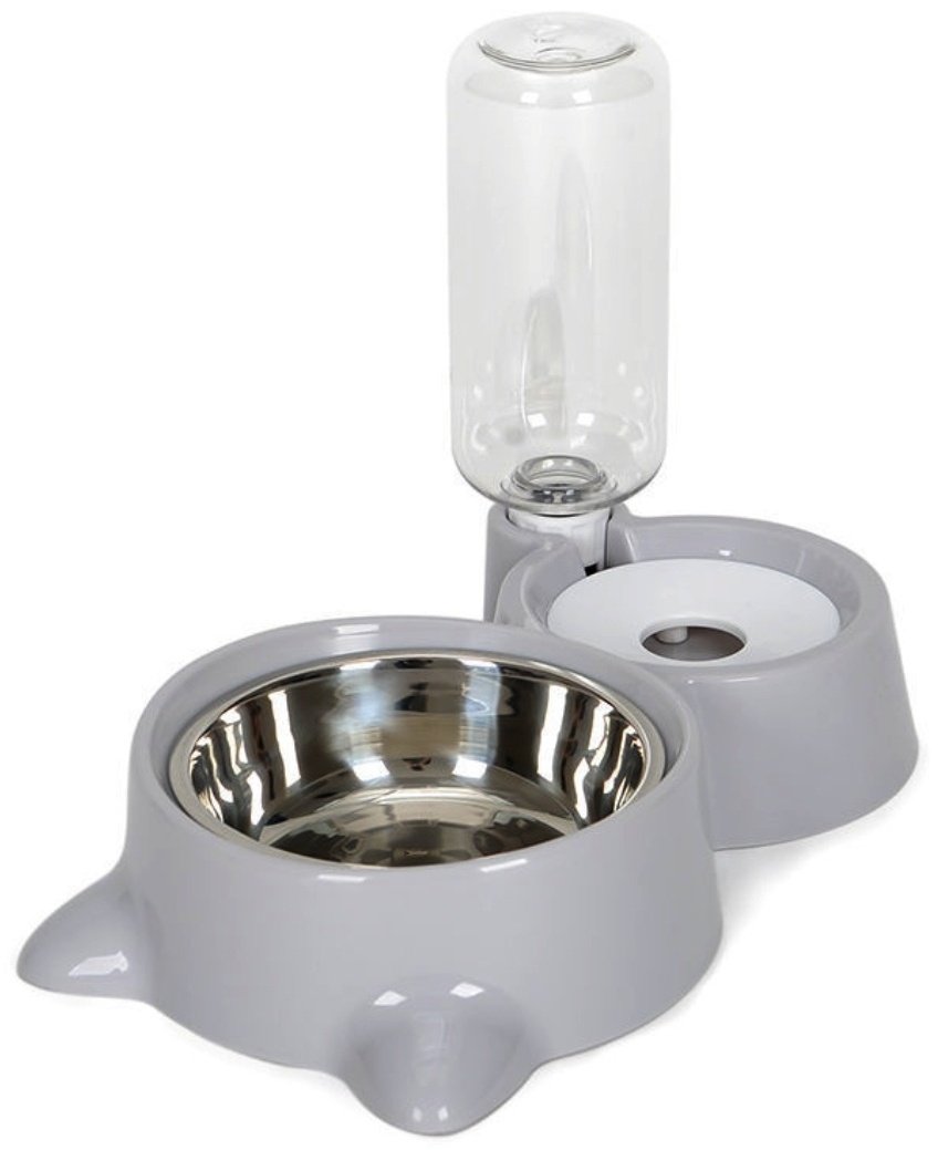 Миска, поилка PET TOY 667 300 мл серый