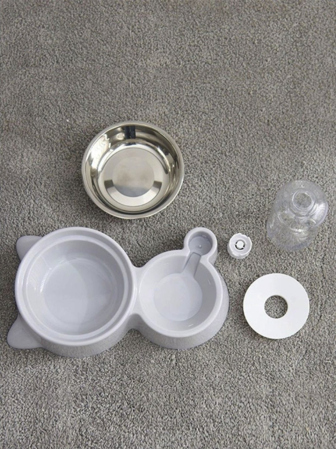 Миска, поилка PET TOY 667 300 мл серый