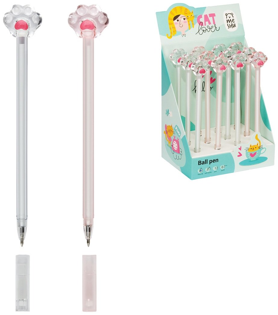 Ручка шариковая MESHU Crystal Paw 1 шт, 0.7 мм, цвет чернил синий купить,NaN