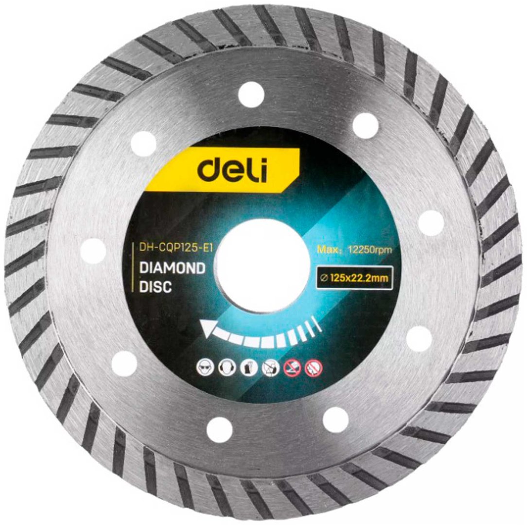 Диск отрезной алмазный 125x22.2х2 мм, DELI EDH-CQP125-E1