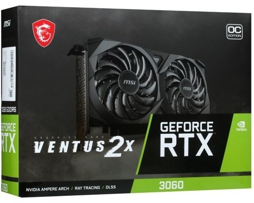 Видеокарта MSI GeForce RTX 3060 VENTUS 2X OC 12 ГБ