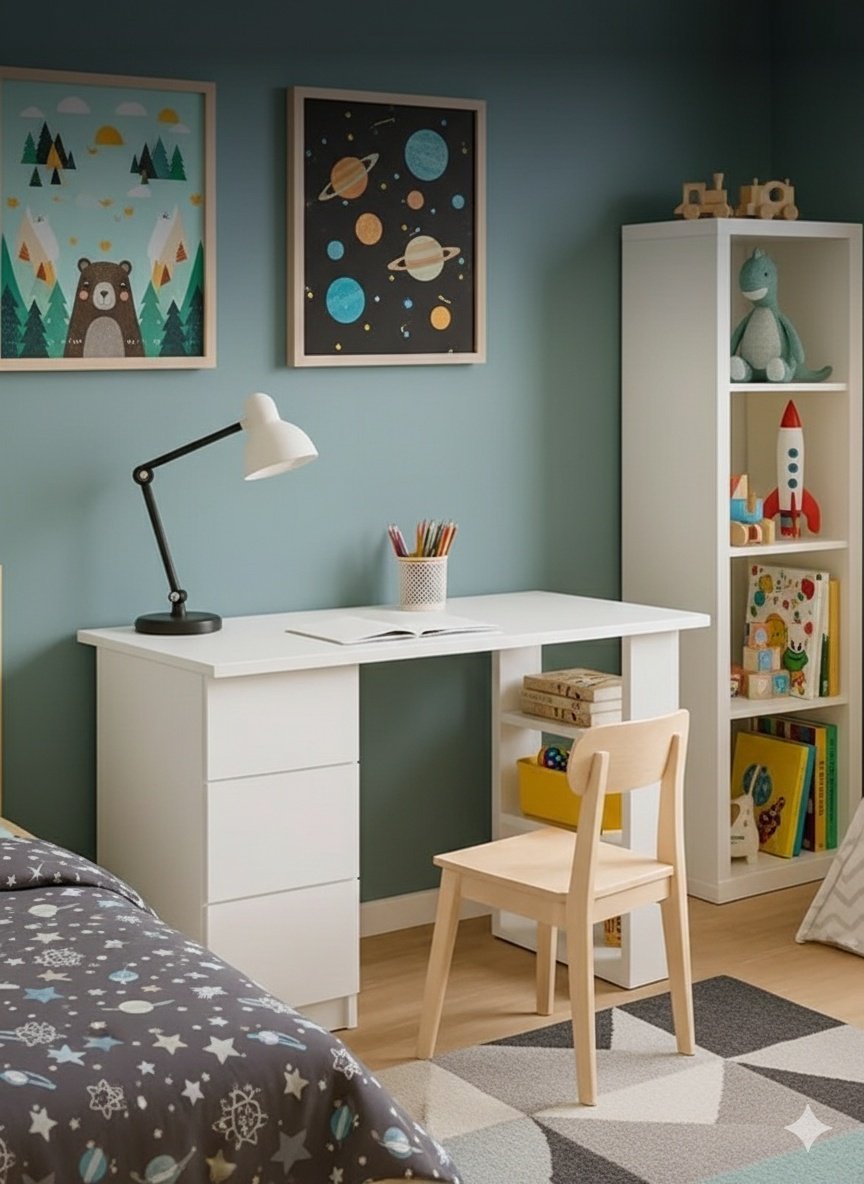 Стол письменный BEREN Modul 01, 100х45x75 см, белый