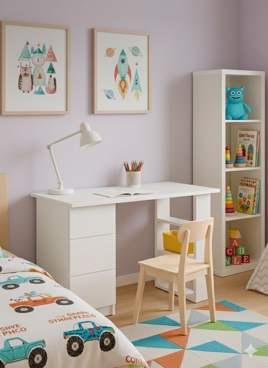 Стол письменный BEREN Modul 01, 100х45x75 см, белый
