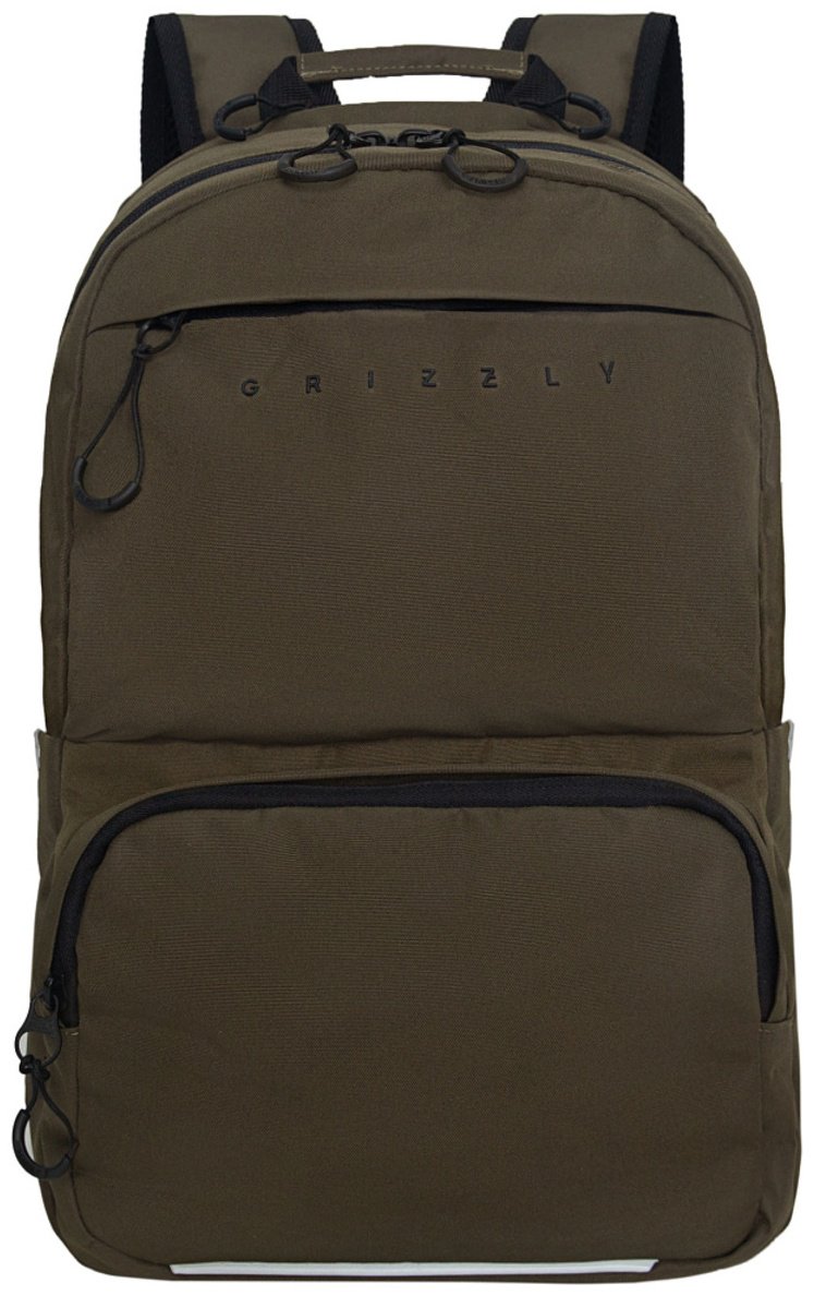 Рюкзак Grizzly полиэстер зеленый купить,NaN