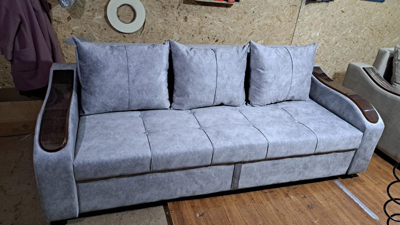Диван Айша, 220х90 см, обивка ткань, серый купить,125000