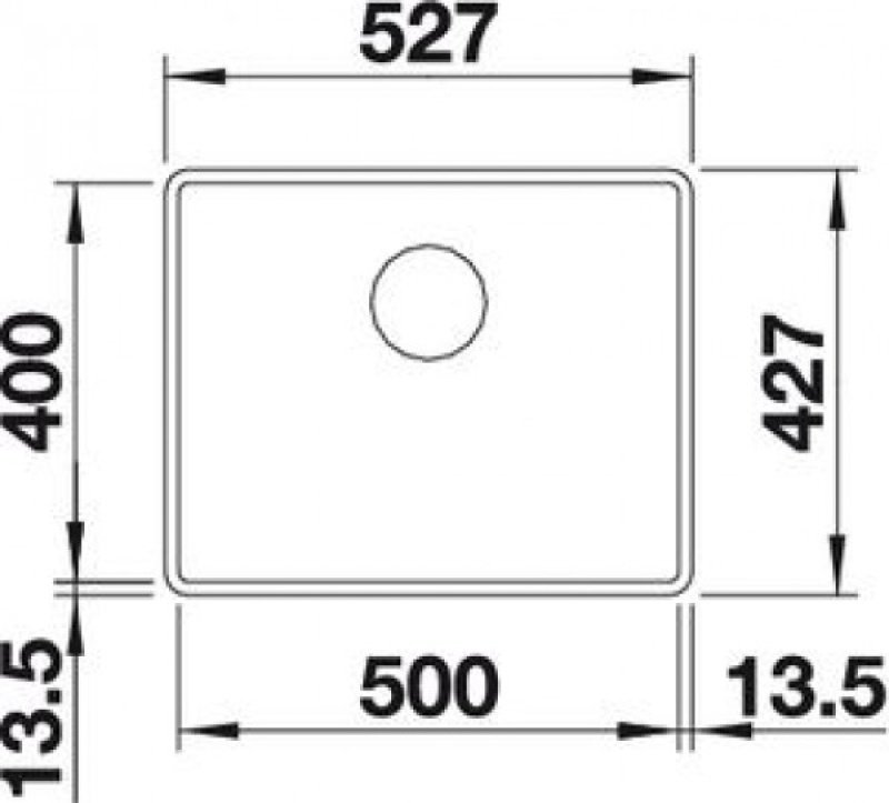 Кухонная мойка Blanco Subline 500-F белый (523535) 52.7х42.7х19 см, искусственный камень, тон белый купить,277242