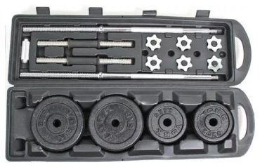 York Fitness набор гантелей разборная 2 шт 50 кг 150 см