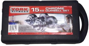 York Fitness набор гантелей разборная 2 шт 15 кг 35 см
