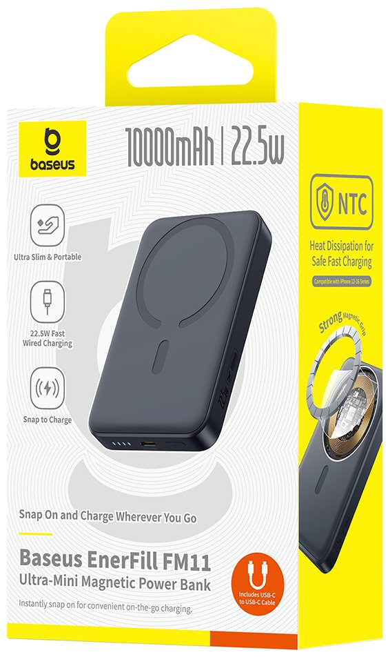 Внешний аккумулятор Baseus EnerFill FM11 Ultra-Mini 10000mAh 22.5W 10000 мАч 22.5 Вт черный - ForteMarket Внешний аккумулятор Baseus EnerFill FM11 Ultra-Mini 10000mAh 22.5W 10000 мАч 22.5 Вт черный купить,16801
