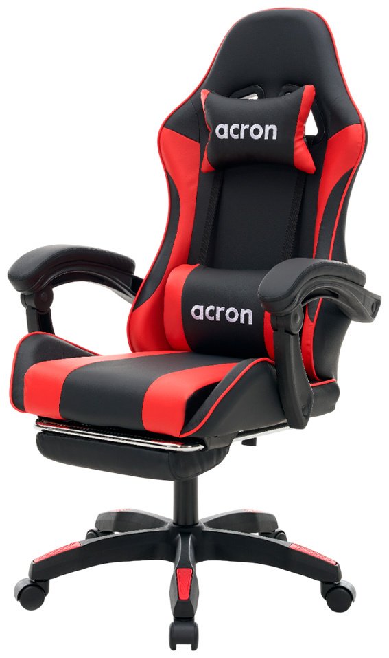 Игровое кресло Acron Base 01 FT, черный, красный