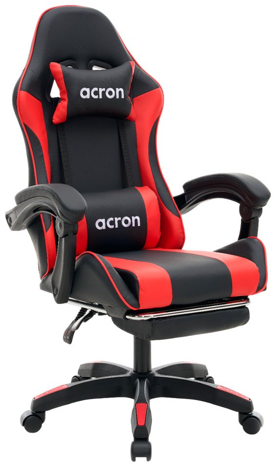 Игровое кресло Acron Base 01 FT, черный, красный