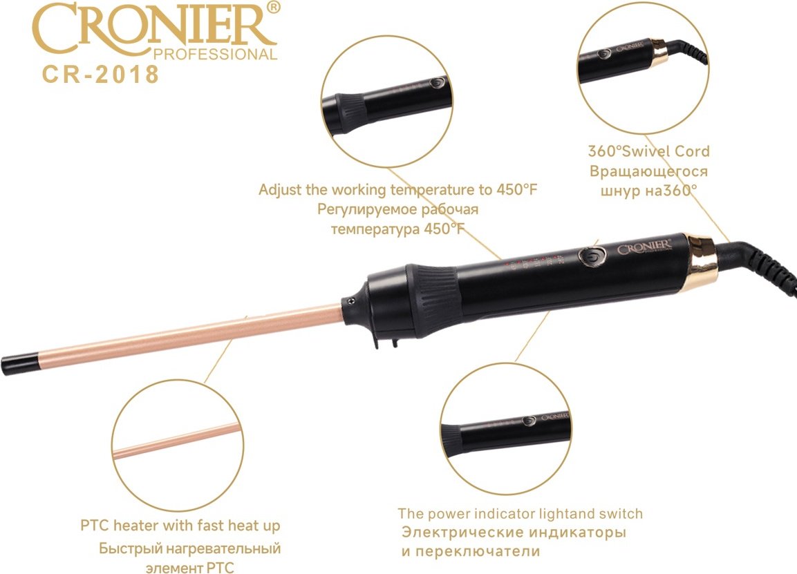 Cronier CR-2018 плойка 9 мм купить,6000
