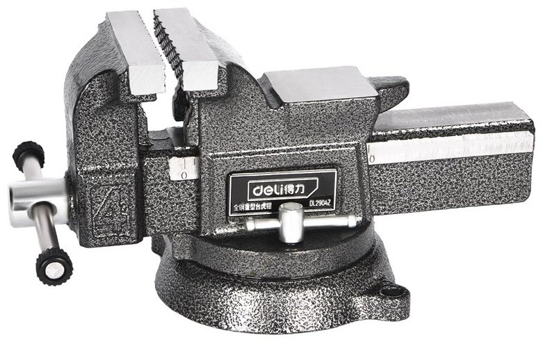 Тиски слесарные DELI DL2904Z, 100 мм купить,NaN