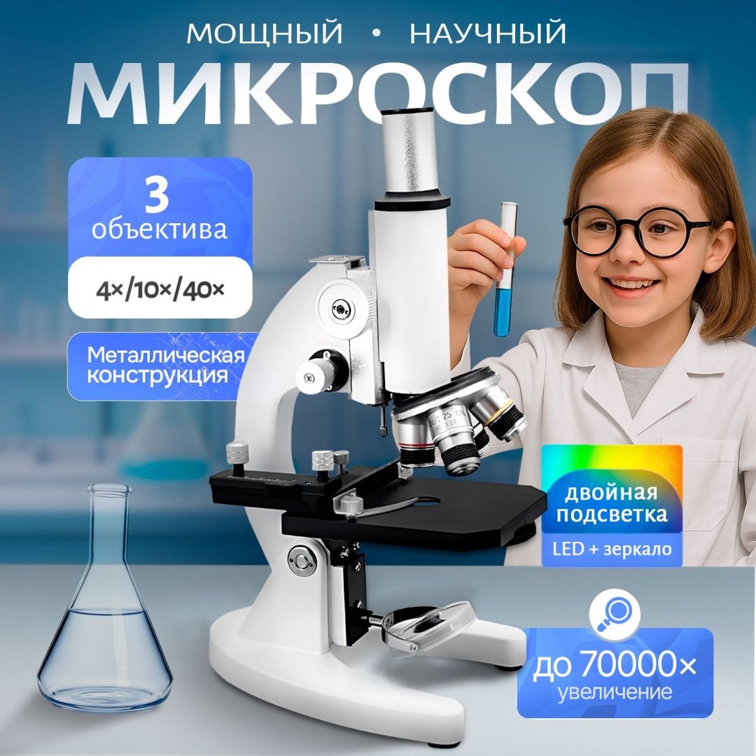 Микроскоп RAF MK47 оптический (световой), биологический, учебный