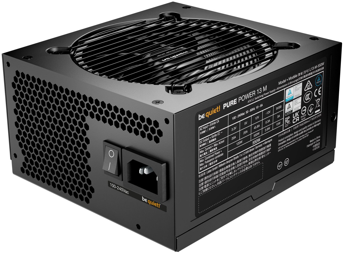 Блок питания Be quiet PURE POWER 13 M 550W 550 Вт купить,NaN