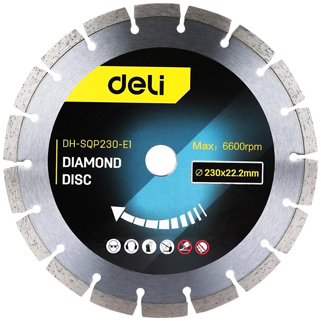 Диск отрезной алмазный 230x22.2х3 мм, DELI EDH-SQP230-E1 купить,NaN
