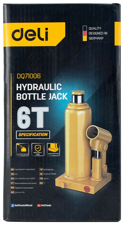 DELI домкрат бутылочный DQ71006 6 т