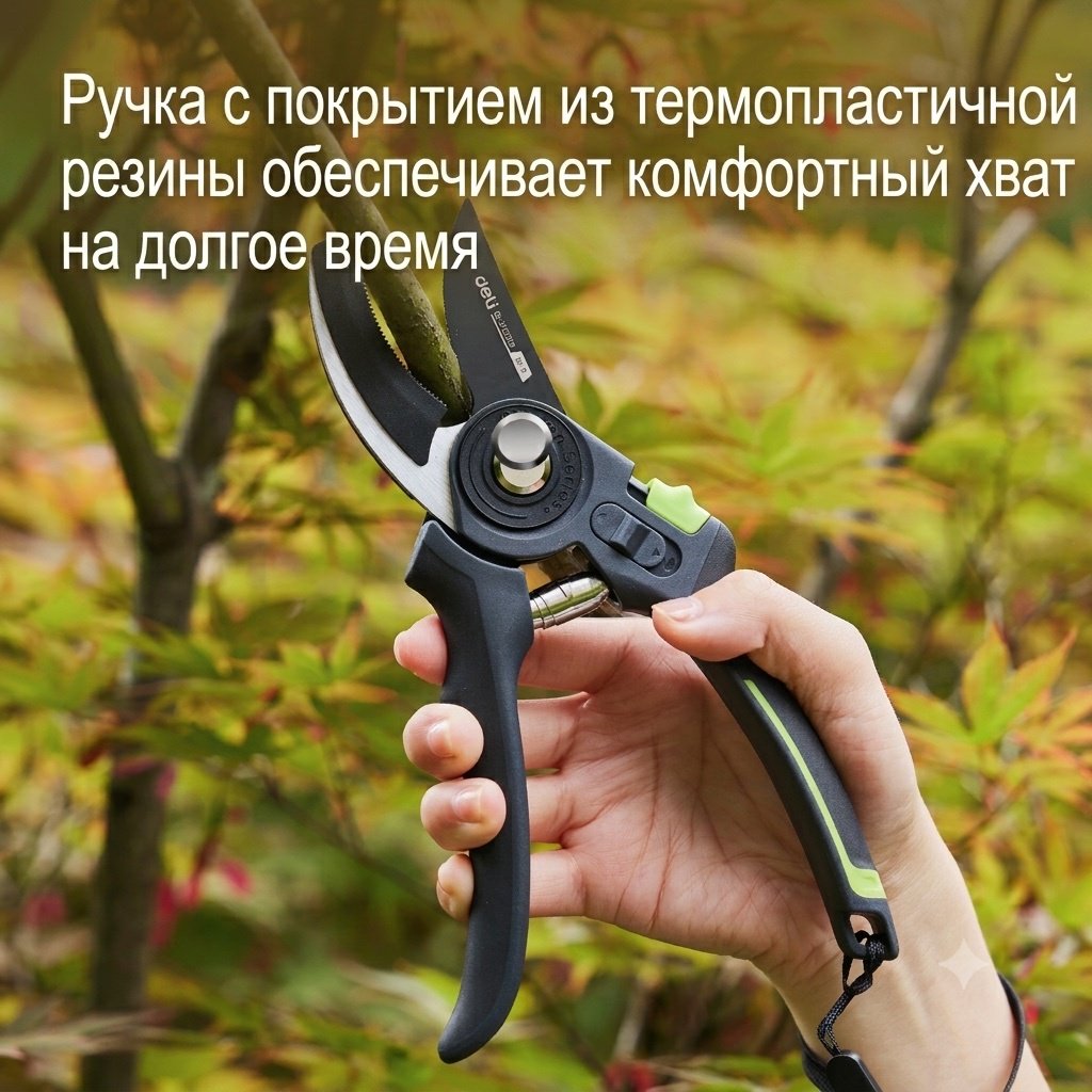 Секатор для изгороди, для веток, универсальное, для цветов, для прививки DELI, диаметр среза: 18 мм - ForteMarket Секатор для изгороди, для веток, универсальное, для цветов, для прививки DELI, диаметр среза: 18 мм купить,4810