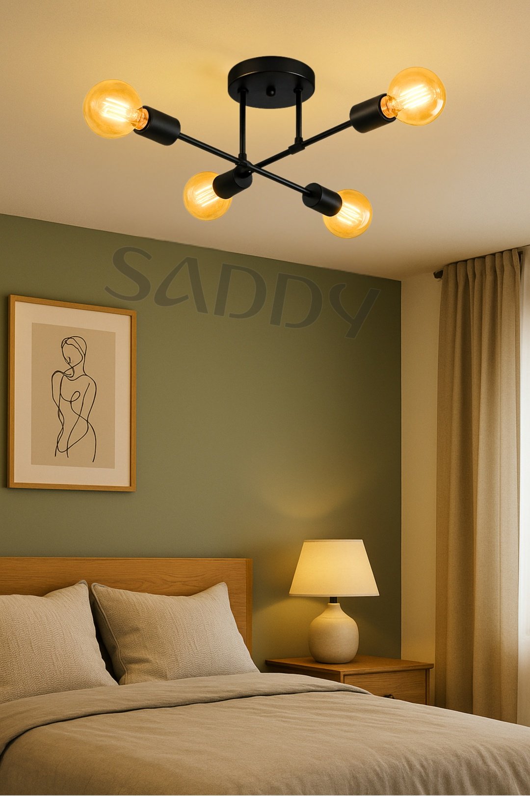 Люстра на штанге SADDY E27, кол-во ламп: 4 шт купить,5800