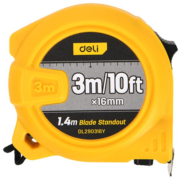 DELI рулетка бытовая, строительная DL290316, 3 м х 16 мм купить,NaN
