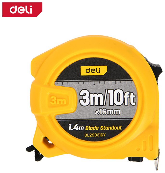 DELI рулетка бытовая, строительная DL290316, 3 м х 16 мм купить,NaN