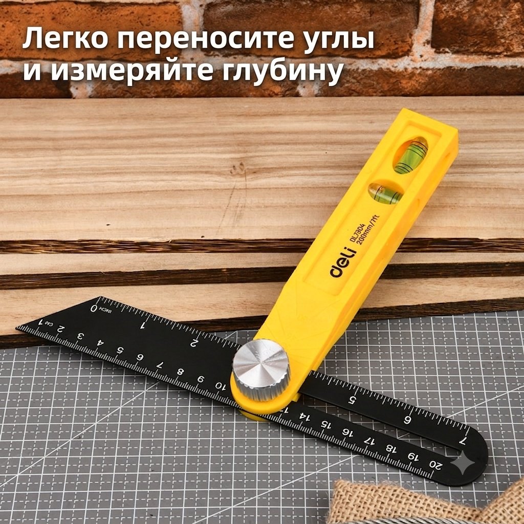 DELI угольник 200 мм (DL7304) - ForteMarket DELI угольник 200 мм (DL7304) купить,3970