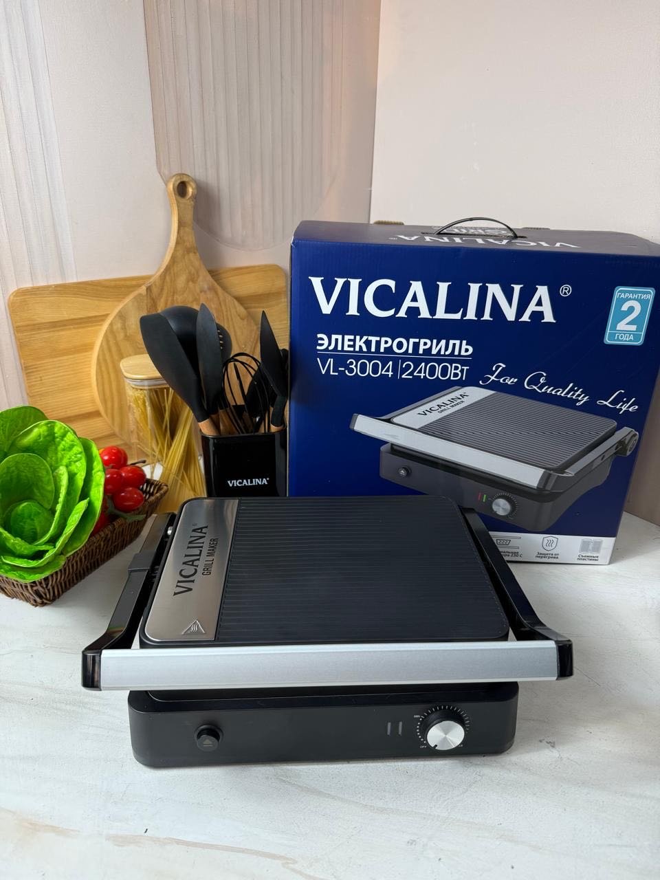 Гриль Vicalina VL-3004 черный, серебристый купить,37000