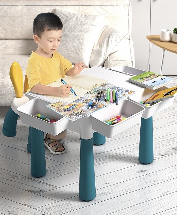 Лего детский игровой комплект, 30x80x40 см, белый, голубой