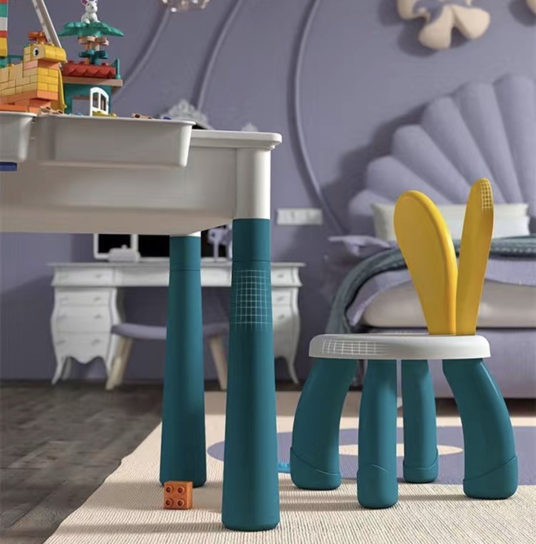 Лего детский игровой комплект, 30x80x40 см, белый, голубой