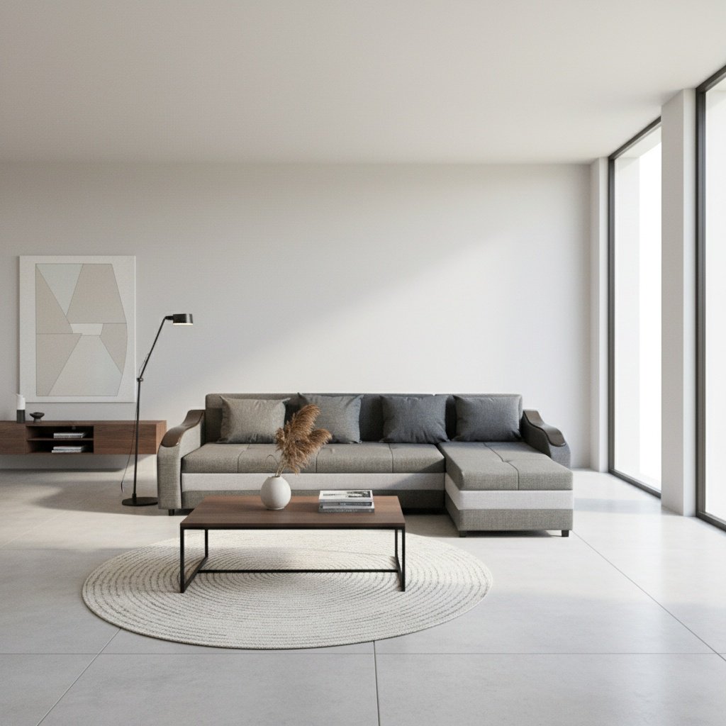 Угловой диван ROOM MEBEL Asked, 280х70 см, обивка ткань, серый купить,160000