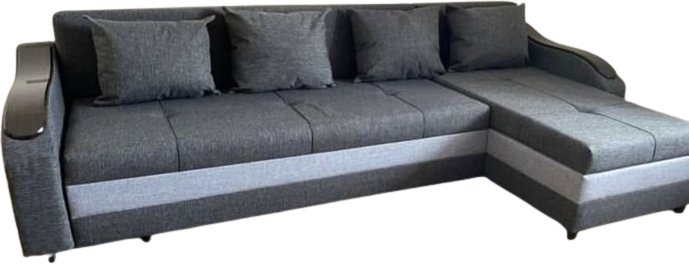 Угловой диван ROOM MEBEL Asked, 280х70 см, обивка ткань, серый купить,160000