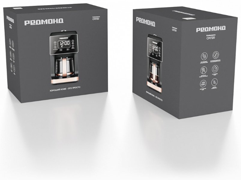 Кофеварка REDMOND CM720 черный купить,NaN