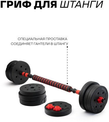 Набор гантелей Sport&Fitness SF-C03Br-20 разборная 2 шт 20 кг