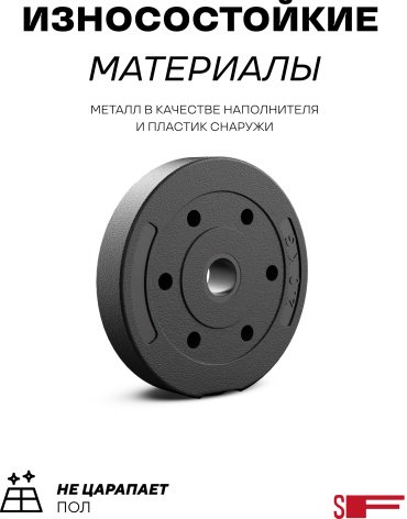 Набор гантелей Sport&Fitness SF-C03Br-20 разборная 2 шт 20 кг