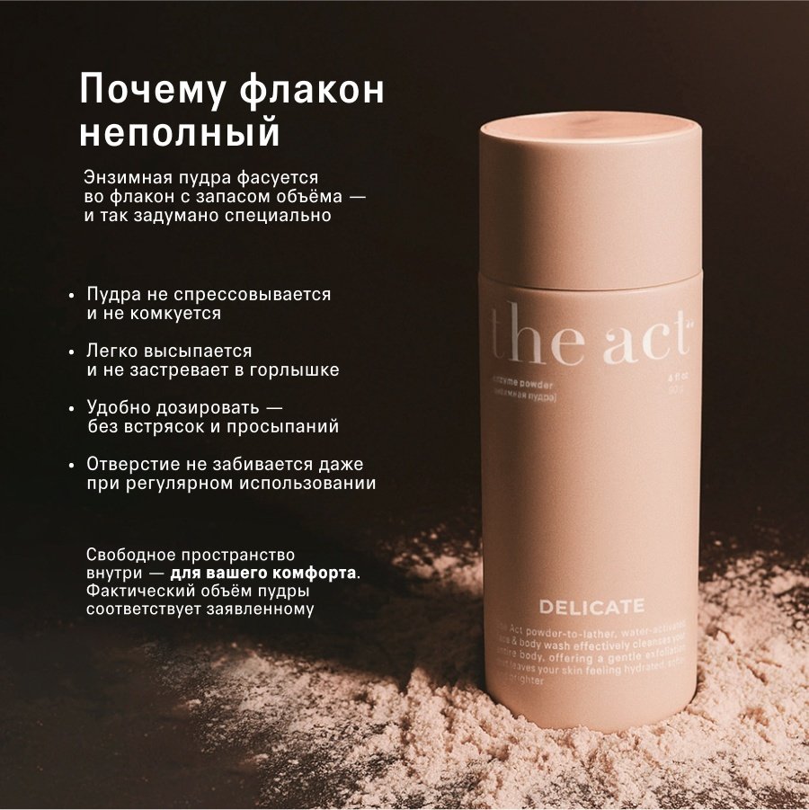 The Act Delicate энзимная пудра 80 г купить,6500