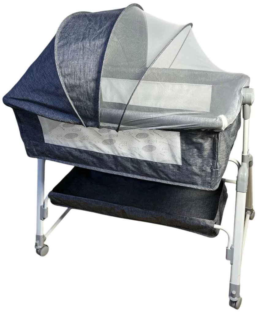Детская кровать S169, 60x120 см, серый купить,36000